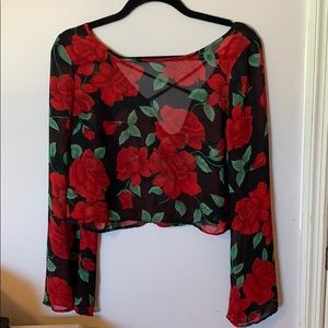 Rose crop top